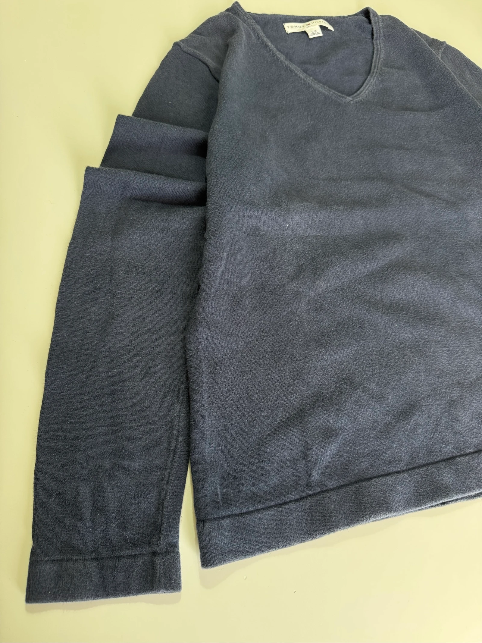 Vintage Tommy Hilfiger Golf V-Neck Sweater Navy Blue Size G – photo 2